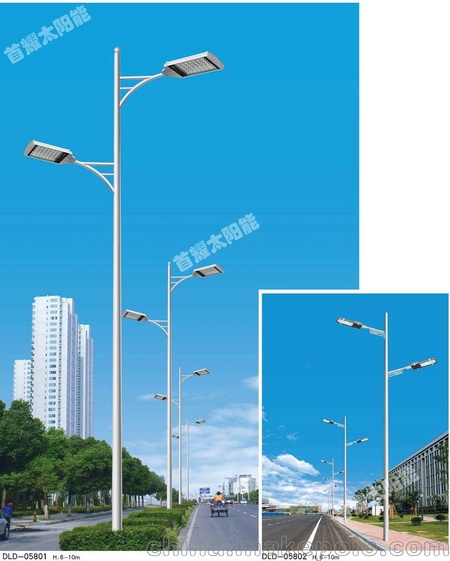 室外灯具厂家定制欧式太阳能庭院灯 户外景观庭院路灯 双头路灯