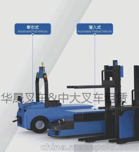 烟台室外无人驾驶AGV叉车/激光导航AGV智能搬运车：华晟叉车