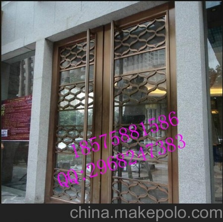 东台不锈钢酒店大门、,KTV大堂厅豪华门，镜面玫瑰金酒吧门厂