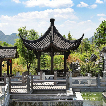沐岚木业厂家批发防腐木六角凉亭 景观凉亭 学校凉亭