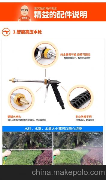 速驰蝶简装多功能家车两用可调喷枪水型12V车载电源高压洗车器