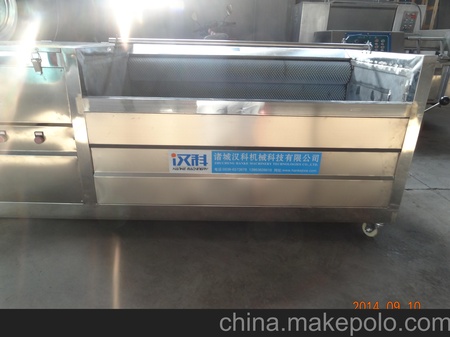 汉科2000型2.75kw喷淋清洗，土豆专用清洗设备，毛辊清洗机