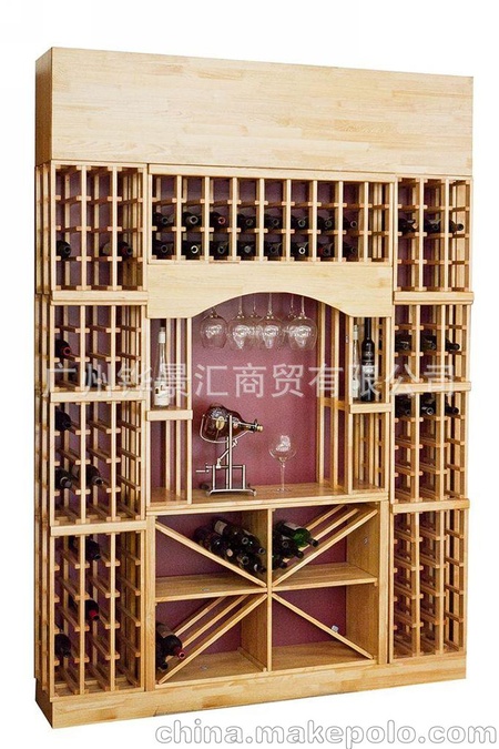 酒窖储存酒柜 进口松木葡萄酒柜 实木酒柜 餐厅红酒柜 家居酒柜