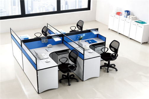 深圳辦公家具廠供應可定做四人位屏風辦公桌