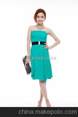 供应日韩丽人早春新款高档裹胸礼服女装定制批发