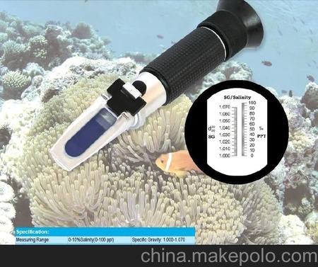 供应手持盐度计 水族馆卤水分光仪 RHS-10ATC 0-10%salinity