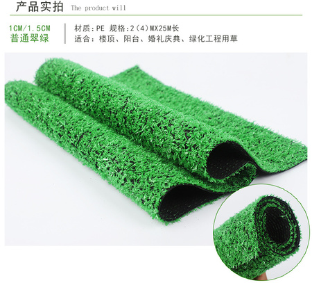 厂家批发 塑胶跑道人造草坪 室内人造草坪 人造草坪地毯 人工假草皮示例图8