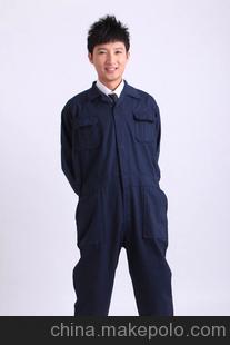 广州制服厂订制高品质涤棉连体工装 连体服工作服 汽修连体工装