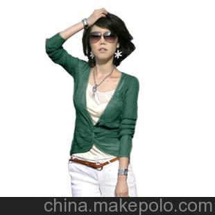2011夏装韩版圆领女式休闲外套 +背心 2件套 9121