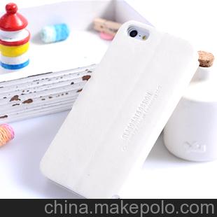 苹果5商务风皮套 iphone5左右开原装油腊皮手机保护套