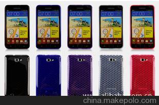 厂家直销三星 GALAXY NOTE I9220 N7000钻石纹 TPU保护套 清水套