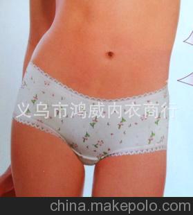 批发供应 女式盒装纯棉小碎花三角内裤 两条装 盒装3133