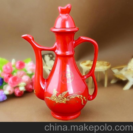 <h1>婚庆用品 新郎新娘敬酒杯酒壶喜杯 女方必备结婚交杯酒具陶瓷礼品</h1>