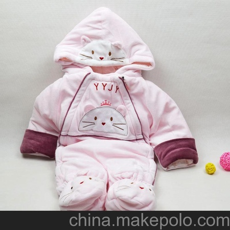 批发精品童装 婴幼锦友恬静猫咪哈衣 宝宝连身衣 航天服 4343