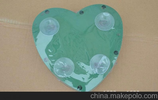 带泥小桃心吸盘 婚庆用品 喜庆用品 带花泥 泥盘 婚车用品