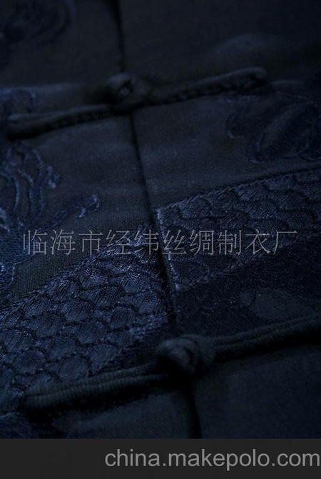 绣大龙男士唐装上衣 亚麻短袖男士唐装衬衫22901深兰