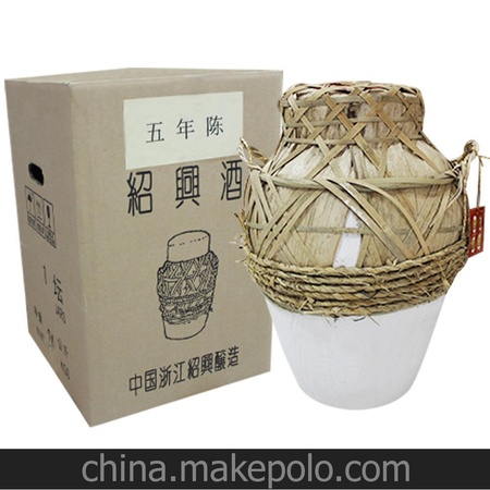 批发供应绍兴黄酒 特雕24L五年陈大坛花雕酒 出口酒
