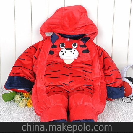 2013冬季新款水晶绒宝宝航天服/婴幼儿连体衣/老虎造型衣 3062