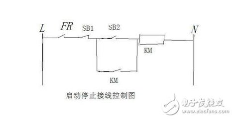 交流接触器的启动设备和解法 一个交流接触器与启停开关的详细接线图？