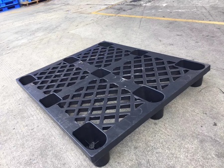 塑胶地台板黑色 东莞九脚塑料托盘 广州1210一次性出口塑料卡板