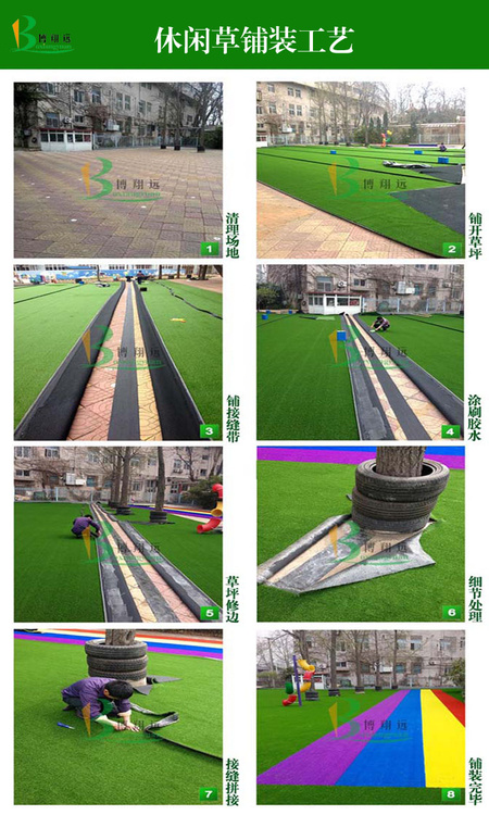 厂家25mm高 PE材质 幼儿园用人造草坪 加密加厚示例图16