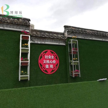工地工程塑料人工草皮 墙面外镶嵌绿草皮 环保草坪围挡 大型厂家